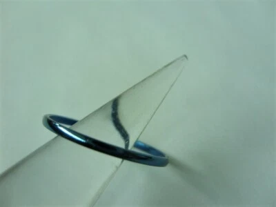 Schmale 1,6 mm Edelstahl  blau Fingerring Ringe SIZE 15,5 - 20,5 mm - Bild 1 von 4