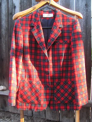 Pendleton Ladies Plaid Red / Black Jacket. Vintage.  - Image 1 of 4