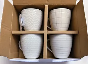 Gordon Ramsey - Royal Doulton - Maze Grill - White - 12.6 oz mugs - set of 4 - Picture 1 of 3
