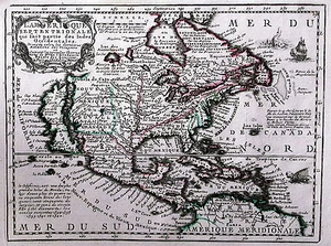 Antike Karte, Chiquet, Nordamerika - Bild 1 von 1