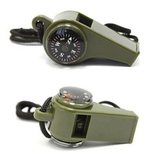 3 in1 Whistle Compass Thermometer Outdoor Camping Hiking Emergency Survival Gear