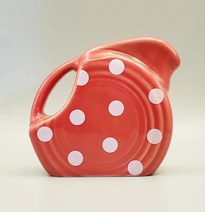 Fiesta Scarlet with White Dots - HLCCA Exclusive Mini Disk Pitcher 1st Qlty - Picture 1 of 5