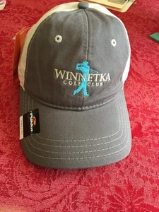 NEW Winnetka Golf Club WGC Academy Adjustable Hat Cap Grey Tan With Tags - Picture 1 of 6