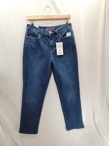 Pantalones de mezclilla ajustados talla 10 Gloria Vanderbilt Amanda elásticos tiro clásico pierna cónica nuevos con etiquetas - Imagen 1 de 11