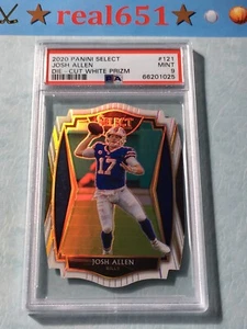Select Premier Level 2020 blanco troquelado Prizm #121 Josh Allen | PSA 9 como nuevo Pop 1 - Imagen 1 de 5