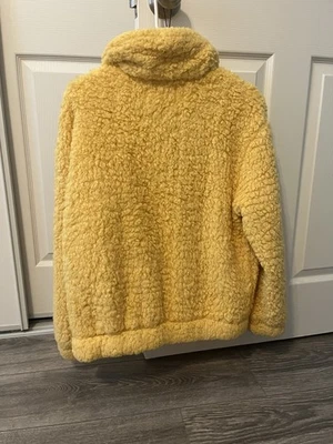 Disney Winnie The Pooh Fluffy Sherpa Yellow Jacket Size M - Image 1 of 3