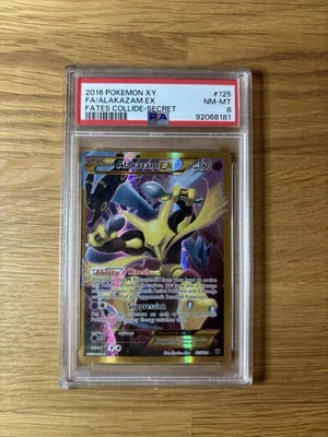 Pokémon Alakazam-EX TCG Fates Collide Holo Card 125/124 PSA 8 Secret Rare - Image 1 of 2