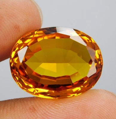 Gorgeous 19.35 Ct Natural Orange Spessartite Garnet Oval Certified Loose Gems - Image 1 of 4