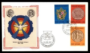 Mayfairstamps Vatican FDC 1970 Concilium Vaticanum 1 Dove Popes First Day Cover - Picture 1 of 2