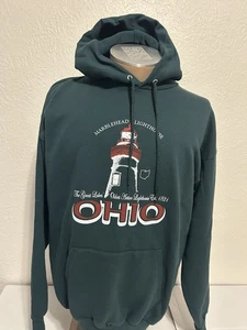 Marblehead Lighthouse Hooded Heavy Green Sweatshirt Hoodie Port And Company XL - Bild 1 von 7
