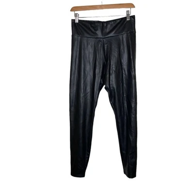 Express Legging High Rise Faux Leather Black Leggings Pants Women’s Size Medium - Image 1 of 4