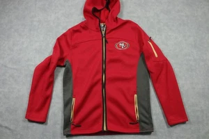 Chaqueta San Francisco 49ers Para Hombre Pequeña Roja Gris NFL Fútbol Con Capucha Cremallera Completa - Imagen 1 de 10