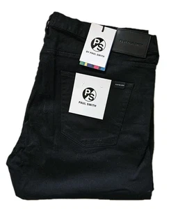 PAUL SMITH Jeans Mens W 38 L 34 Slim Tapered Fit Black Stretch Denim Rrp £165 - Picture 1 of 13
