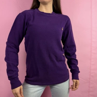 Polo Ralph Lauren Hombres Unisex Camisa Waffle Manga Larga Térmica Púrpura S Preppy Foto 1 de 4