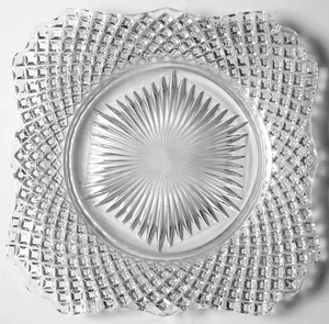 Westmoreland English Hobnail Clear  Square Plate 4505583 - Picture 1 of 1