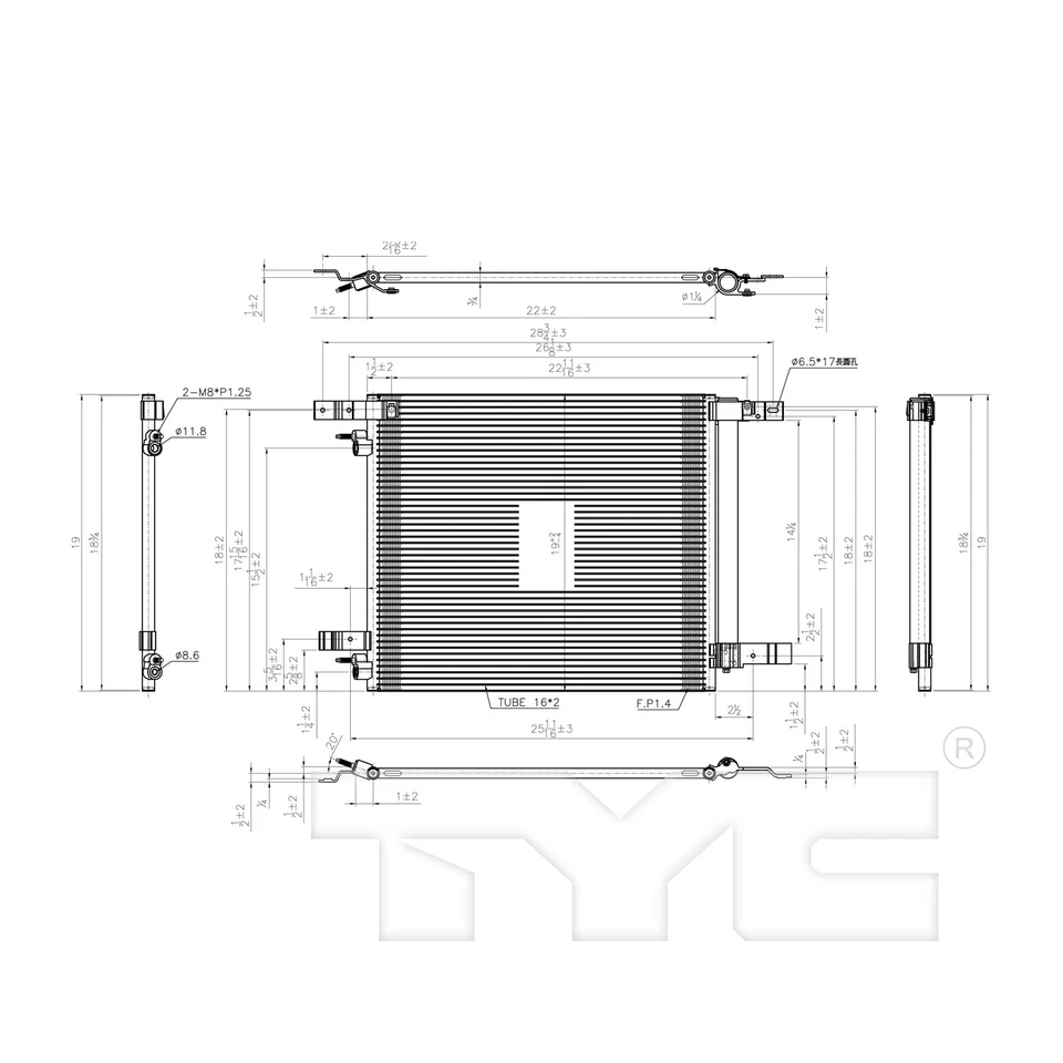 Condensador de CA para Cadillac SRX 10-15 con receptor y secadora (PFC) Foto 1 de 2
