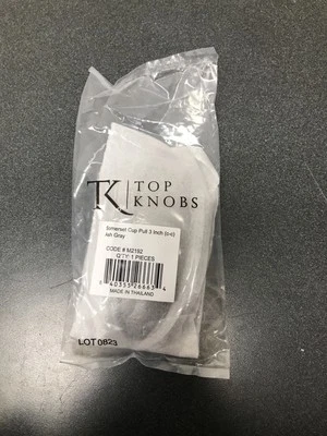 Top Knobs M2192 Somerset 3 Inch Center to Center Cup Cabinet Pull - Ash Gray Foto 1 de 4