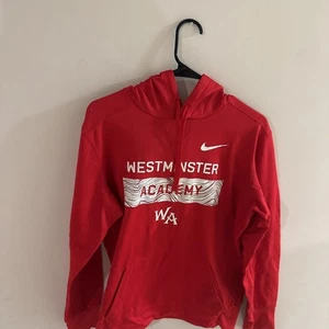 Nike Westminster Academy Hoodie rot mit weißem Print Herren Gr. M - Bild 1 von 4
