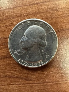 Bicentennial 1976 D Washington Quarter Error Filled Mint Mark Rare - Picture 1 of 6