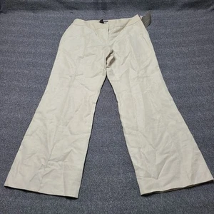 Liz Claiborne Womens Linen Pants 12 Sloan Wide Leg Lined - Picture 1 of 11