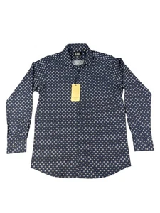 NWT Scotch & Soda Mens long sleeve button up print shirt Amsterdam Sz 16/41 - Picture 1 of 14