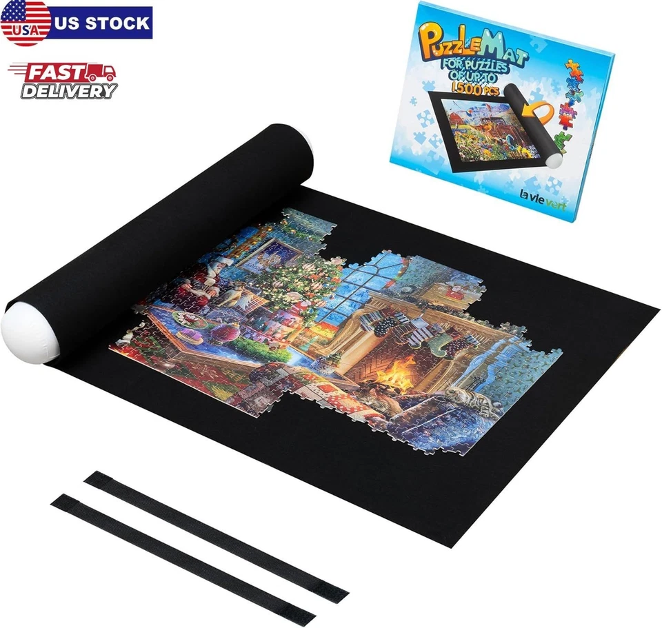 Alfombra de rompecabezas enrollable, tablero de rompecabezas portátil rompecabezas almacenamiento rompecabezas ahorro, En Foto 1 de 4
