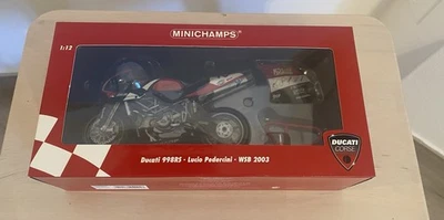 1:12 minichamps Ducati 998RS Lucio Pedercini WSB 2003 4012138049918 TEAM PEDERCI - Immagine 1 di 2