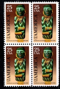 U S Scott 2426 PRE COLUMBIAN AMERICA ISSUE  BLOCK OF 4 MNH - Picture 1 of 1