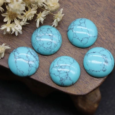 20 piezas 25 mm Piedra Turquesa Artificial Redonda CABUJÓN HÁGALO USTED MISMO Joyería Sin Agujeros Foto 1 de 4