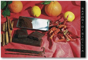 SAMMELKARTE - SIZILIEN SÜSSIGKEITEN - MODICANO SCHOKOLADE UND ZUTATEN - Bild 1 von 1