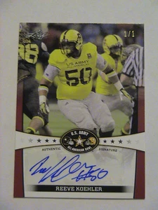 2013 Leaf US Army All American Reeve Koehler Arkansas Auto 1/1 - Picture 1 of 1