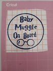 Custom "Harry Potter Baby Muggle on Board" Car Decal Black Vinyl 4"X4"