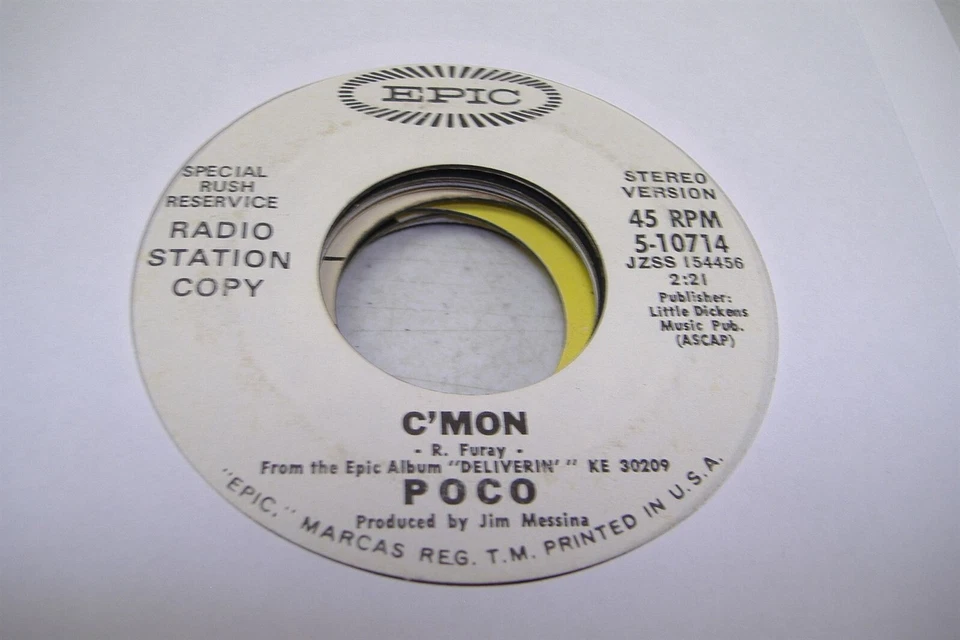 Rock Promo 45 Poco - C'Mon / Same On Epic (Promo) - Image 1 of 1