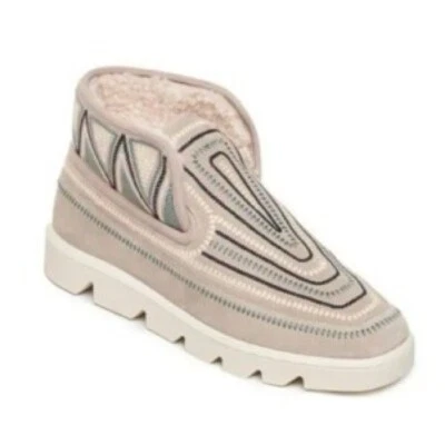 Mocasín de tobillo forrado de piel de oveja BERNARDO Drea en crema talla 8 Foto 1 de 4