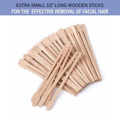 DUKAL 1200 EXTRA SMALL 3.5" Wooden Eyebrow Lip Facial Waxing Wax Sticks (PW5011x12)