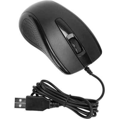 Targus AMU81USZ Full-Size Mouse - Optical - Cable - Matte Black - USB - 1000 dpi - Image 1 of 2