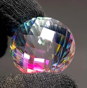 100 % Natural Mystic Multi Colour Round Cut Gemstone 22x22x22mm 57Ct - Picture 1 of 7