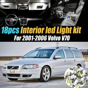18Pc Super White Car Interior LED Light Bulb Kit Pack for 2001-2006 Volvo V70 - Foto 1 di 10