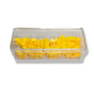 1980 Parker Brothers RISK Replacement Pieces Yellow Army Parts in container - Picture 1 of 3