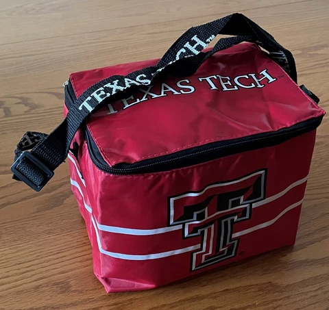 Texas Tech Red Raiders Insulated Soft Lunch Bag Zipper Cooler Adjustable Handle Cover
