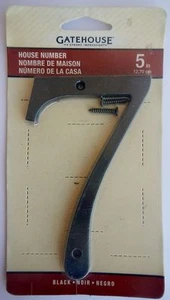 Torhaus massiv Zink schwarz 5" Hausnummer 7 - Bild 1 von 1