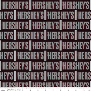 VALENTINES CELEBRATE WITH HERSHEY CHOCOLATE BAR WRAPPERS RILEY BLAKE FABRIC HY - Picture 1 of 1