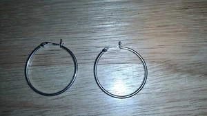 Scrap Sterling Silver Hoop Earrings - Picture 1 of 6