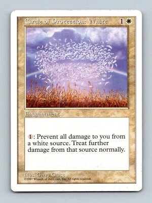 Magic The Gathering MTG - Circle of Protection: White - 5th Edition 1997 - Image 1 of 2