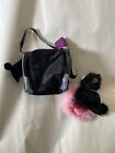 American Girl Doll Coconut Pet Dog Travel Carrier Bag w/ Cat and Bed