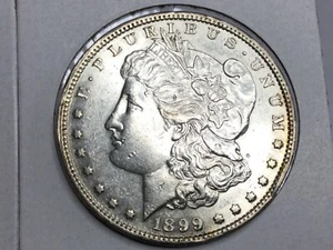 1899-S Morgan Dollaro cursore in quasi non in circolazione - Foto 1 di 2