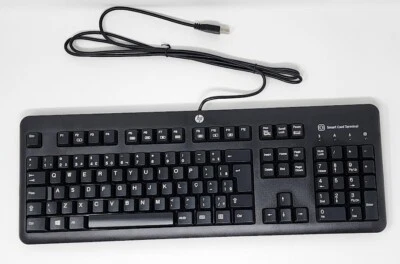 HP Wired USB Portuguese (Brazil) Keyboard w/ Smart Card Reader Model KUS1206 - Image 1 of 4