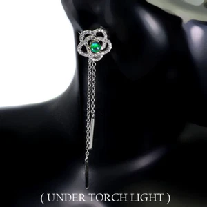 Summer 925 Silver Earrings Round Black Opal 4mm Simulated Cz Gemstone Jewelry - Picture 1 of 14