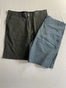 Lot 2 Volcom 38x10.5" Blue Gray A09117V3 Vmonty Chino Mens Shorts - Picture 1 of 10