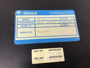 Gould AS-B827-032 Assy Input 24 VDC - Picture 1 of 5